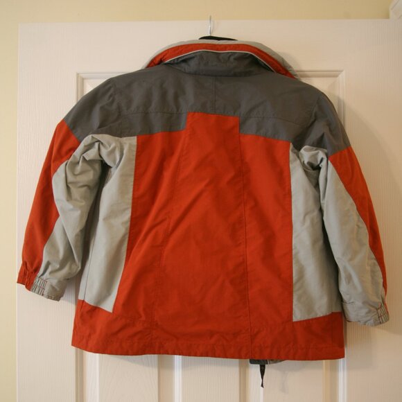 Columbia Interchange Youth Layered Jacket, Size 8, Orange/Tan/Gray - Picture 4 of 4